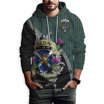 Tartan Vibes Clothing Arbuthnot Tartan Family Crest Hoodie Lion Rampant Royal Thistle Shield Celtic Inspired