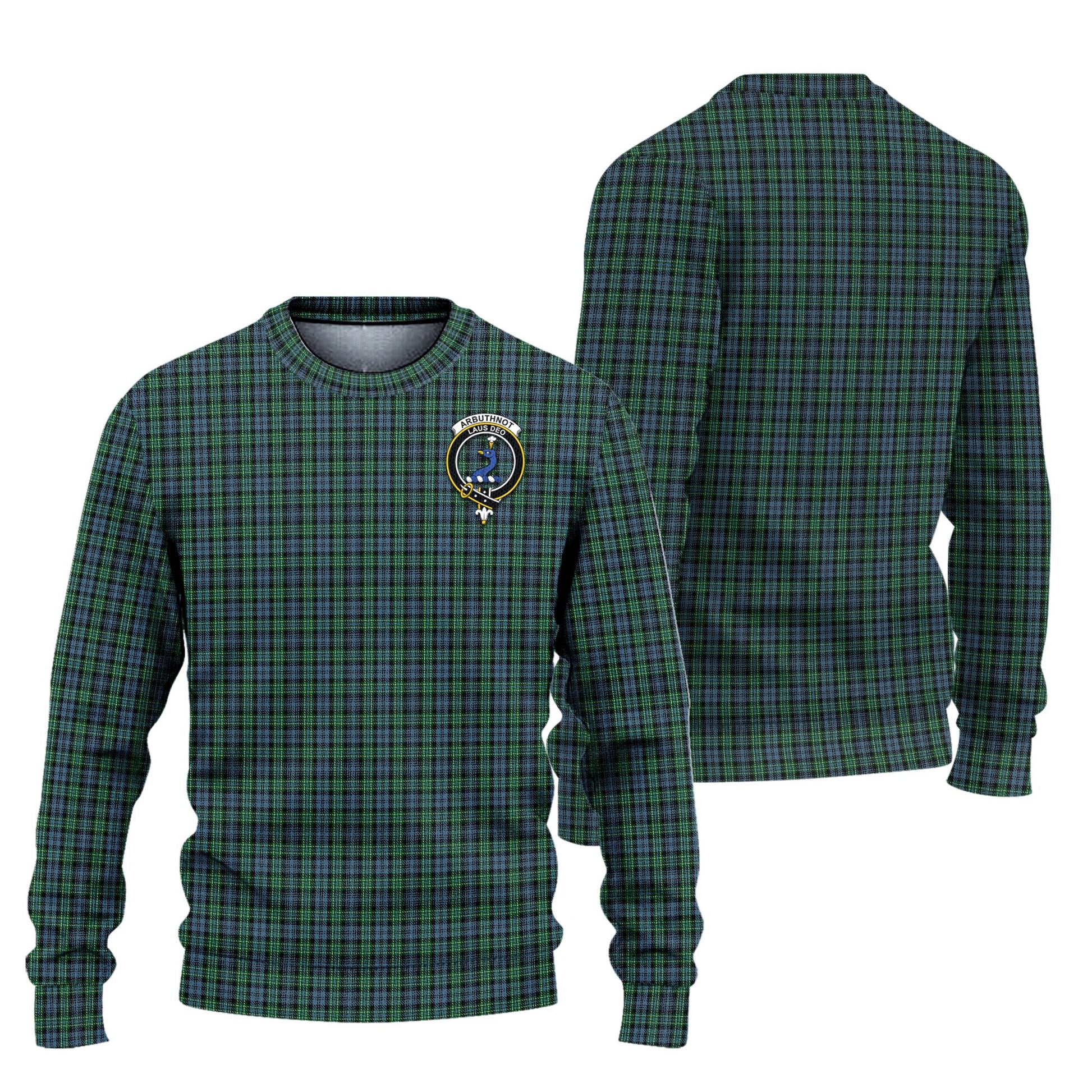 Arbuthnot Tartan Ugly Sweater with Family Crest Unisex - Tartan Vibes Clothing