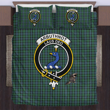 Arbuthnot Tartan Bedding Set with Family Crest