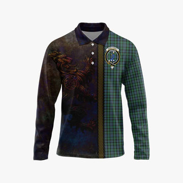 Tartan Vibes Clothing Arbuthnot Tartan Family Crest Long Sleeve Polo Shirt Alba Gu Brath Be Brave Lion Ancient Style