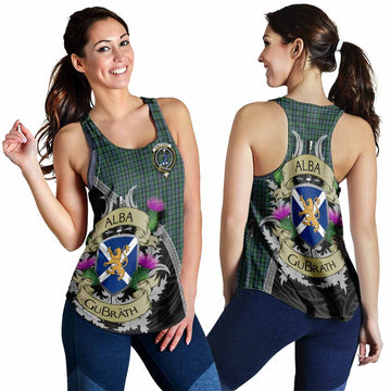 Tartan Vibes Clothing Arbuthnot Tartan Family Crest Women's Racerback Tanks Lion Rampant Royal Thistle Shield Celtic Inspired