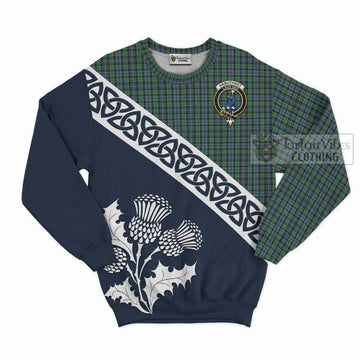 Tartan Vibes Clothing Arbuthnot Tartan Sweatshirt Featuring Thistle and Scotland Map