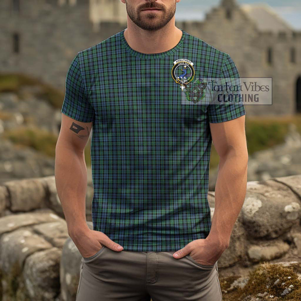 Arbuthnot Tartan Cotton T-Shirt with Family Crest Men's Shirt - Tartanvibesclothing Shop