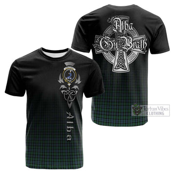 Tartan Vibes Clothing Arbuthnot Tartan Cotton T-shirt Featuring Alba Gu Brath Family Crest Celtic Inspired