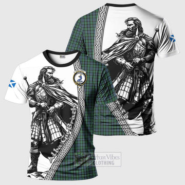 Tartan Vibes Clothing Arbuthnot Tartan Clan Crest T-Shirt with Highlander Warrior Celtic Style