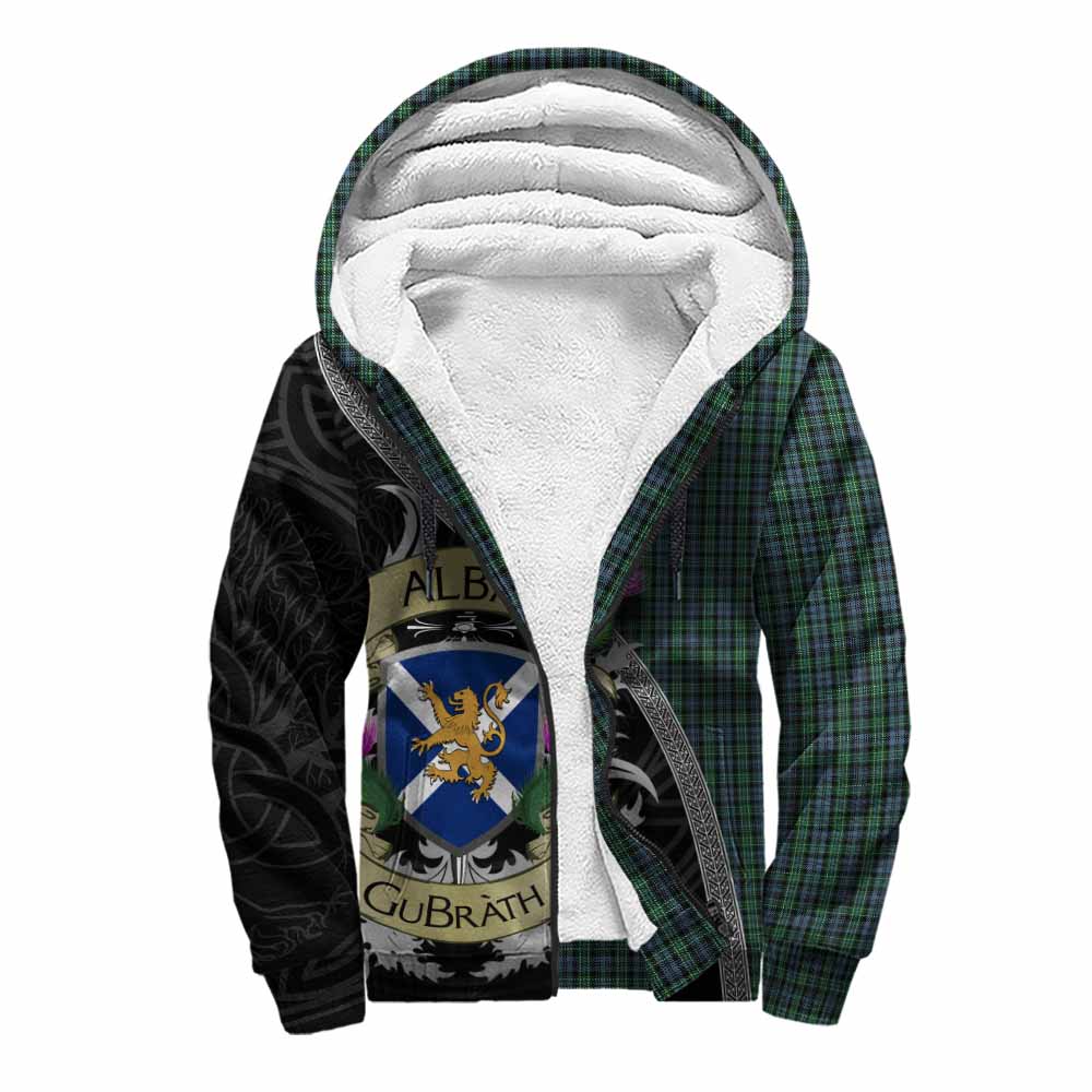 Tartan Vibes Clothing Arbuthnot Tartan Family Crest Sherpa Hoodie Lion Rampant Royal Thistle Shield Celtic Inspired