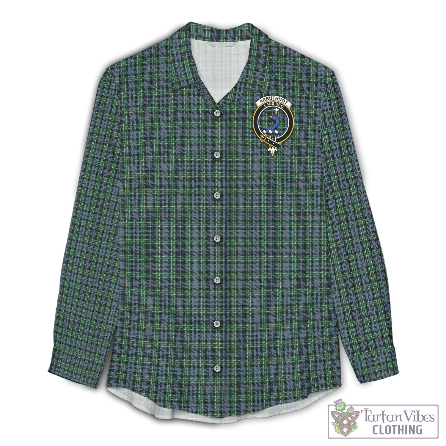 Arbuthnot Tartan Women's Casual Shirt with Family Crest Female - Tartan Vibes Clothing