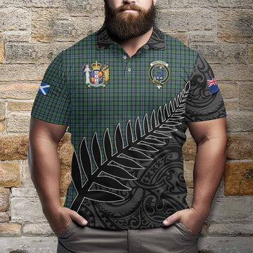 Arbuthnot Crest Tartan Polo Shirt with New Zealand Silver Fern Half Style