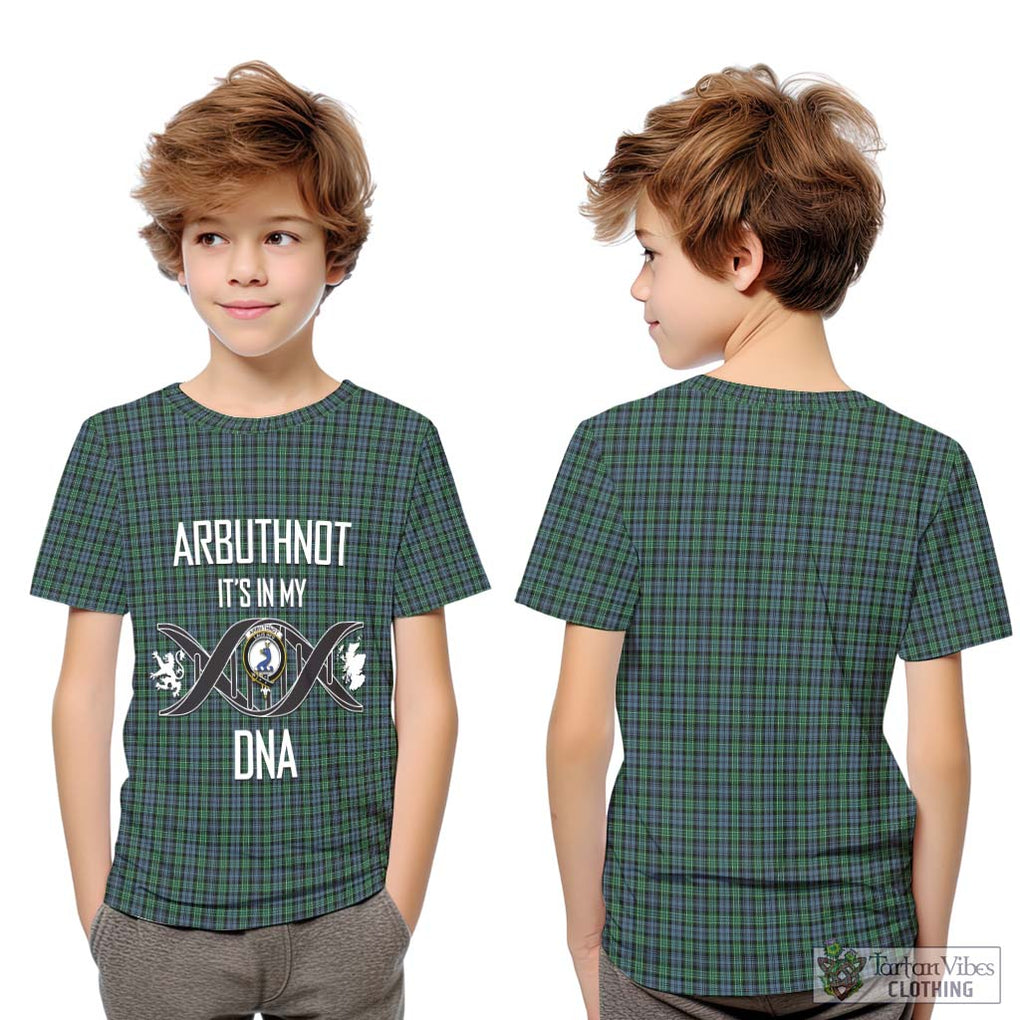 Arbuthnot Tartan Kid T-Shirt with Family Crest DNA In Me Style Youth XL Size14 - Tartanvibesclothing Shop