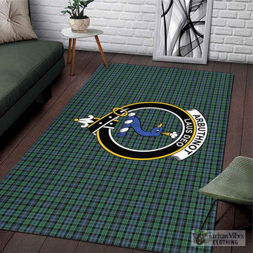 Tartan Vibes Clothing Arbuthnot Tartan Area Rug with Family Crest