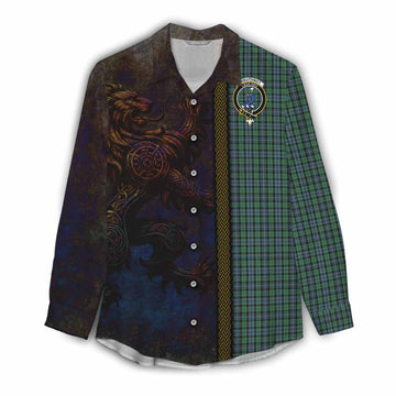 Tartan Vibes Clothing Arbuthnot Tartan Family Crest Women's Casual Shirt Alba Gu Brath Be Brave Lion Ancient Style
