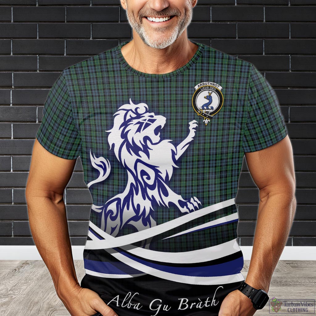 Arbuthnot Tartan T-Shirt with Alba Gu Brath Regal Lion Emblem Kid's Shirt - Tartan Vibes Clothing