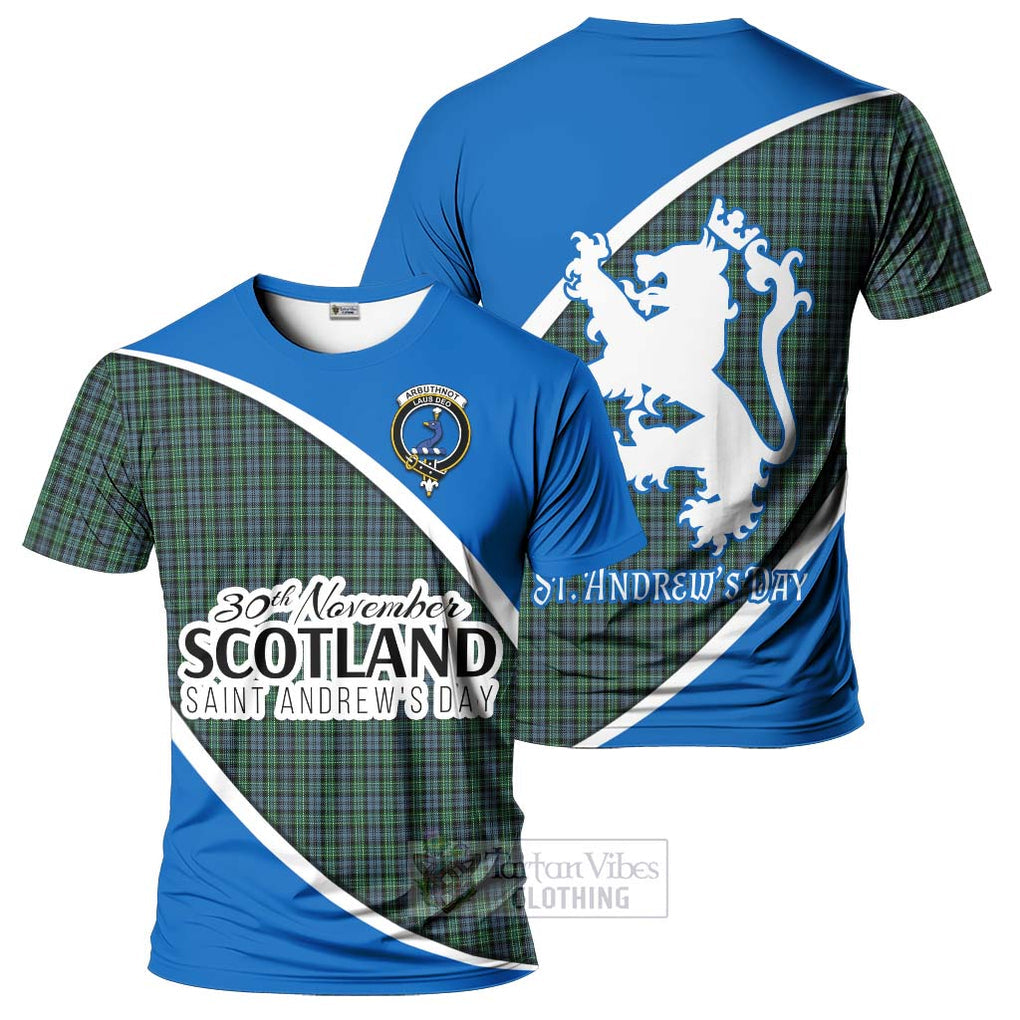 Tartan Vibes Clothing Arbuthnot Family Crest Tartan T-Shirt Celebrate Saint Andrew's Day in Style