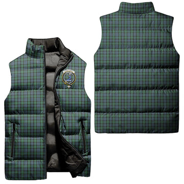Arbuthnot Tartan Sleeveless Puffer Jacket with Family Crest Unisex - Tartan Vibes Clothing