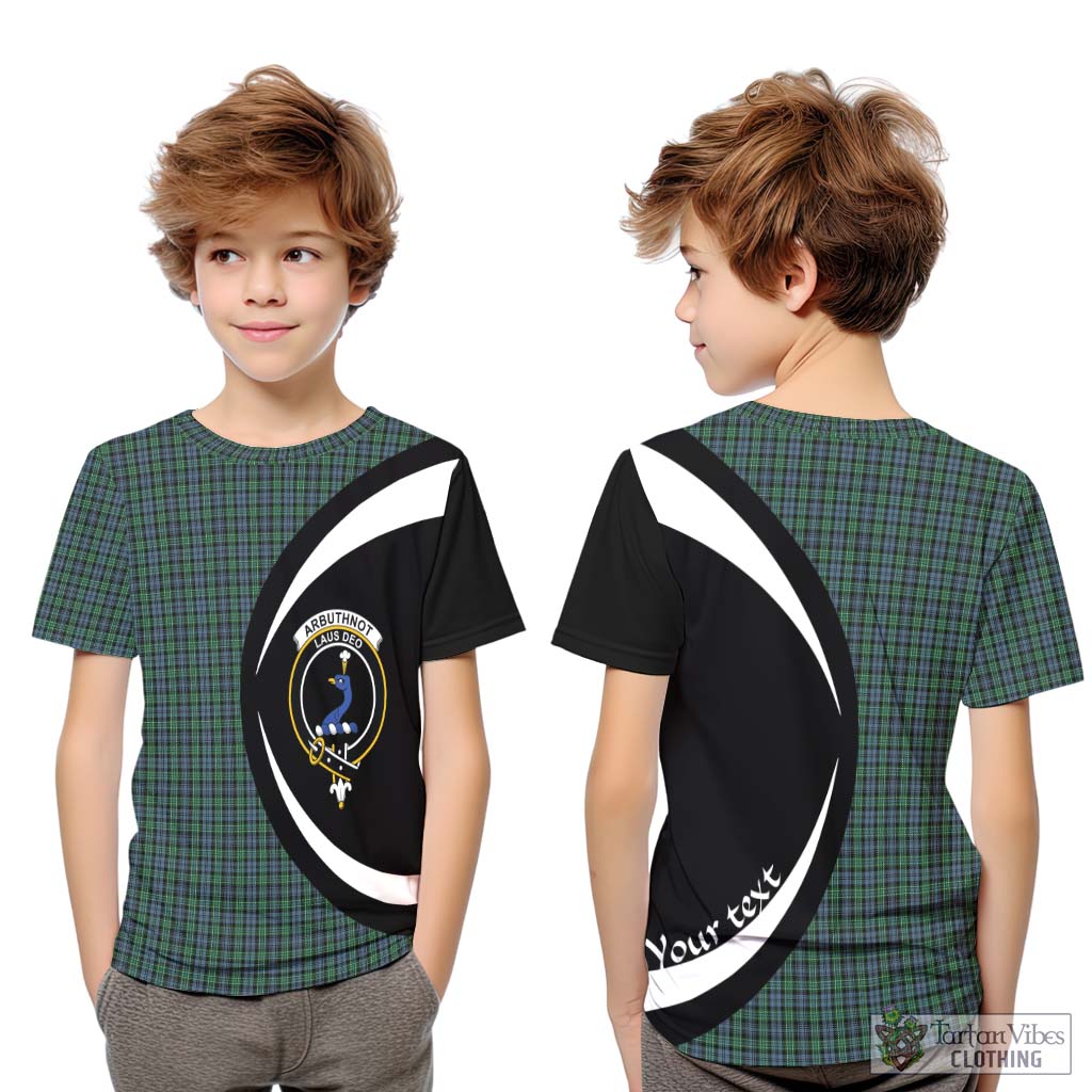 Arbuthnot Tartan Kid T-Shirt with Family Crest Circle Style Youth XL Size14 - Tartan Vibes Clothing