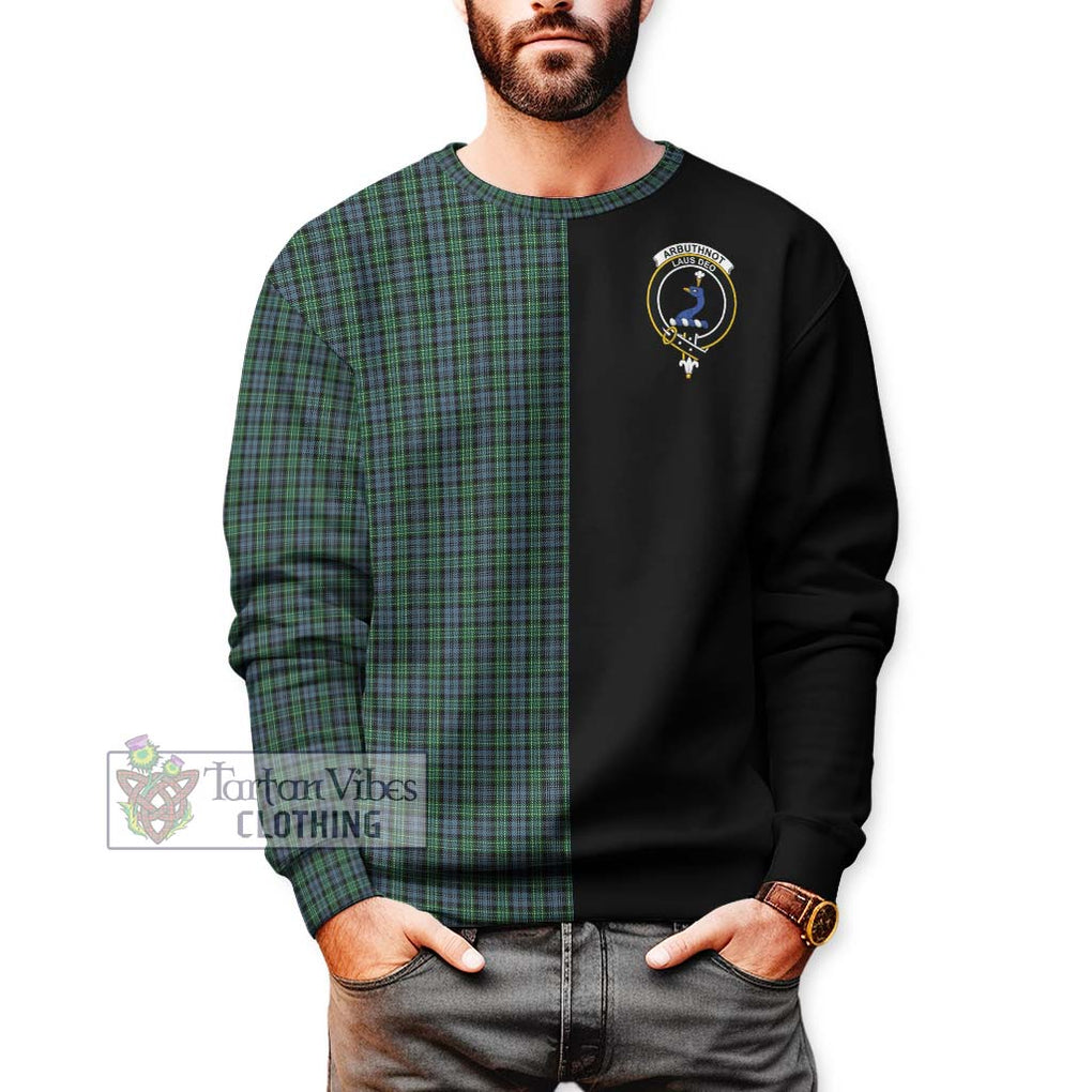 Arbuthnot Tartan Sweatshirt with Family Crest and Half Of Me Style Unisex - Tartanvibesclothing Shop