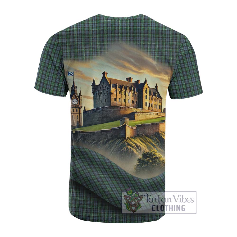 Tartan Vibes Clothing Arbuthnot Tartan Family Crest Cotton T-shirt with Scottish Ancient Castle Style