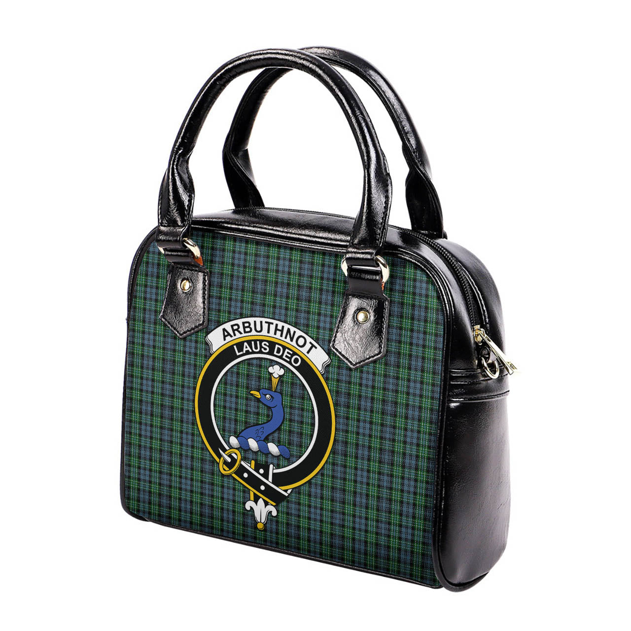 Arbuthnot Tartan Shoulder Handbags with Family Crest - Tartanvibesclothing