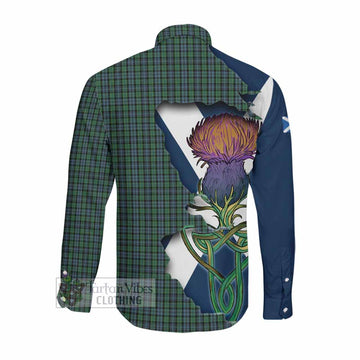 Tartan Vibes Clothing Arbuthnot Tartan Family Crest Long Sleeve Button Shirt Scottish Thistle Celtic Inspired