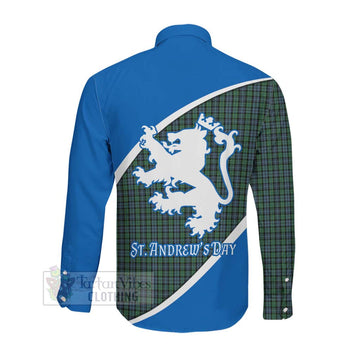 Tartan Vibes Clothing Arbuthnot Family Crest Tartan Long Sleeve Button Shirt Celebrate Saint Andrew's Day in Style
