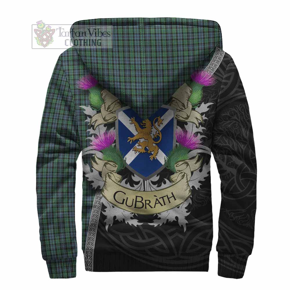 Tartan Vibes Clothing Arbuthnot Tartan Family Crest Sherpa Hoodie Lion Rampant Royal Thistle Shield Celtic Inspired