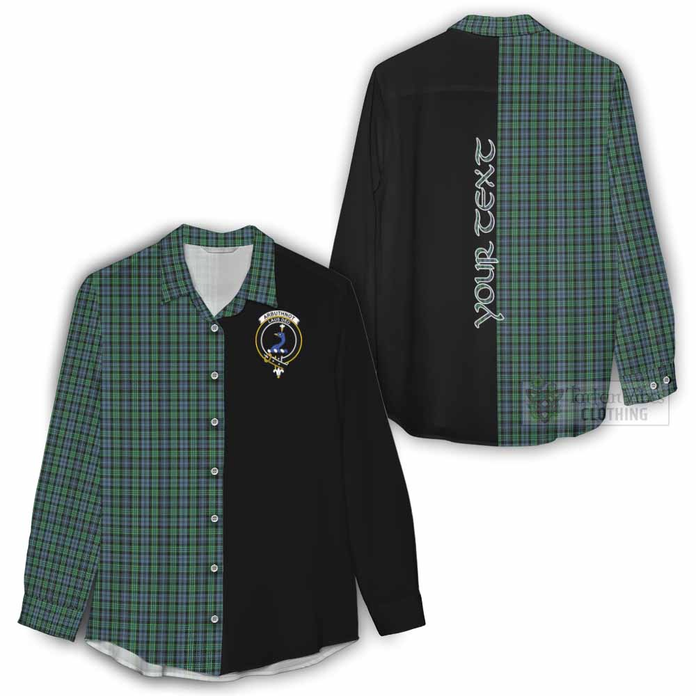 Tartan Vibes Clothing Arbuthnot Tartan Women's Casual Shirt with Family Crest and Half Of Me Style