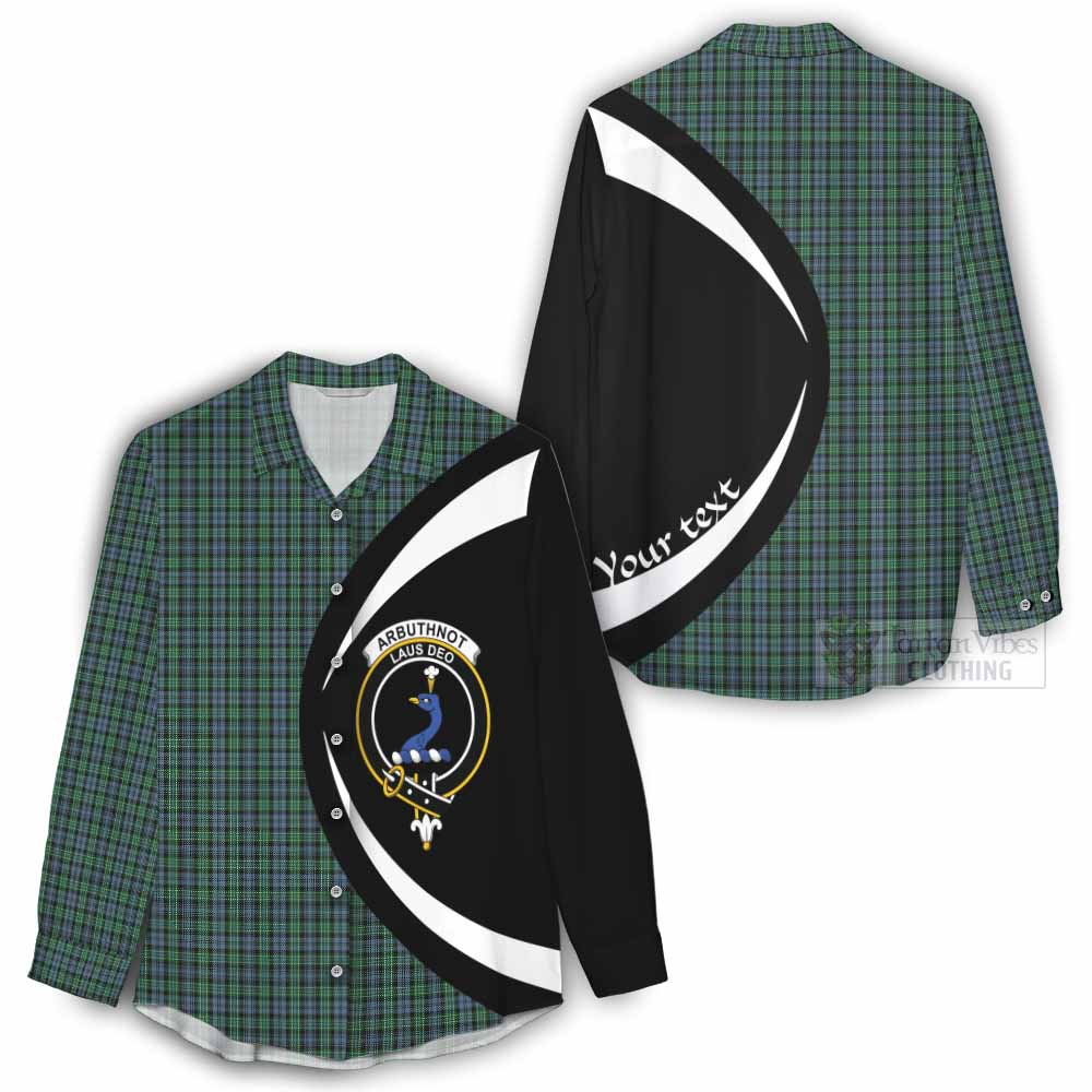 Tartan Vibes Clothing Arbuthnot Tartan Women's Casual Shirt with Family Crest Circle Style