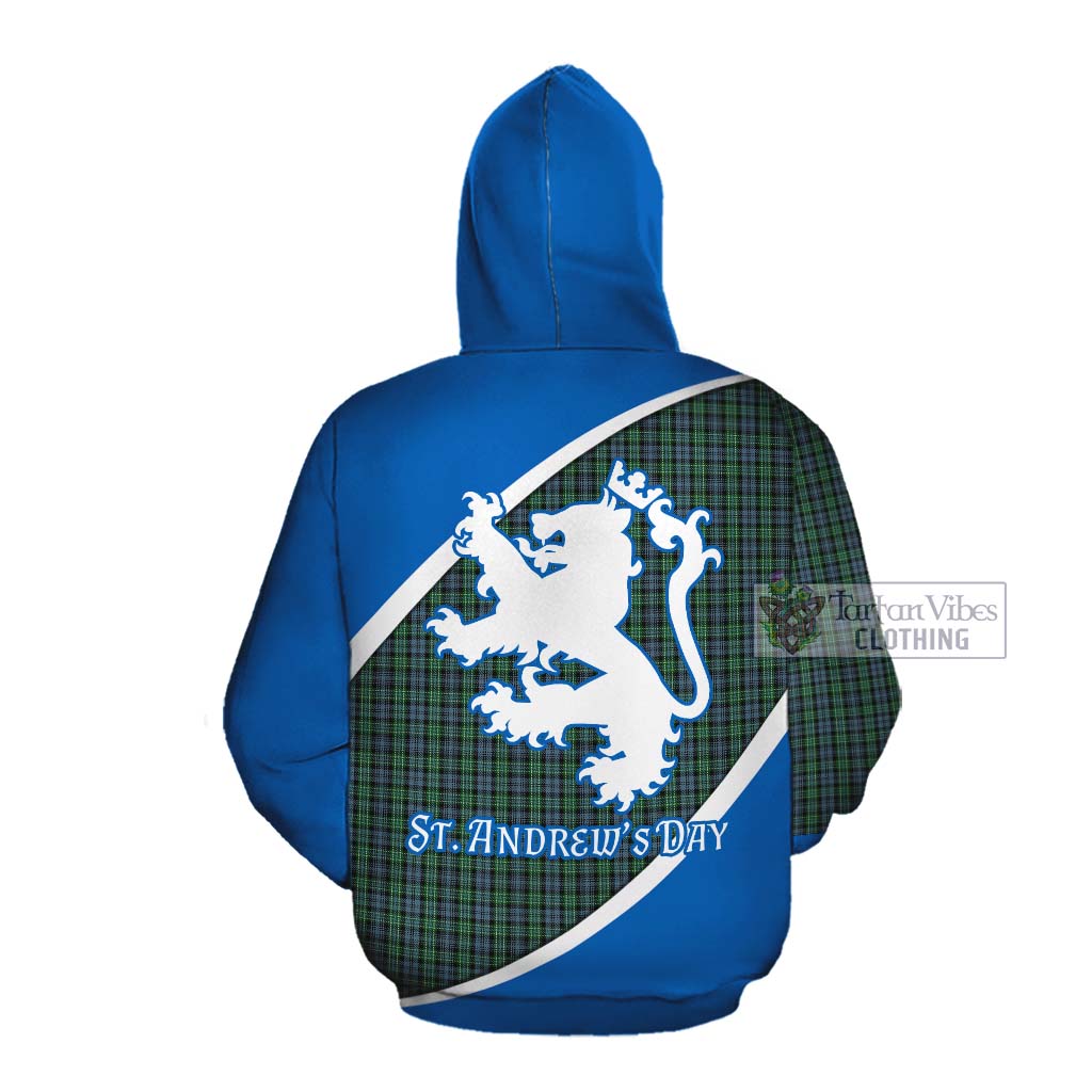 Tartan Vibes Clothing Arbuthnot Family Crest Tartan Cotton Hoodie Celebrate Saint Andrew's Day in Style