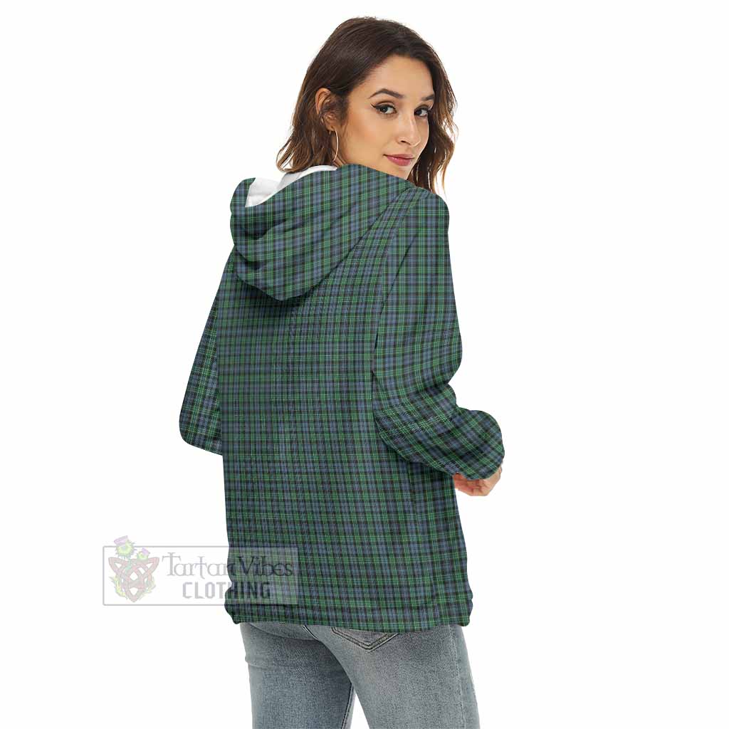 Tartan Vibes Clothing Arbuthnot Tartan Women's Borg  Half Zip Fleece Hoodie