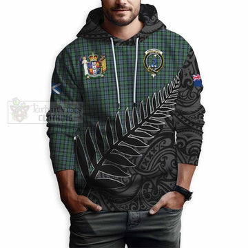 Tartan Vibes Clothing Arbuthnot Crest Tartan Hoodie with New Zealand Silver Fern Half Style