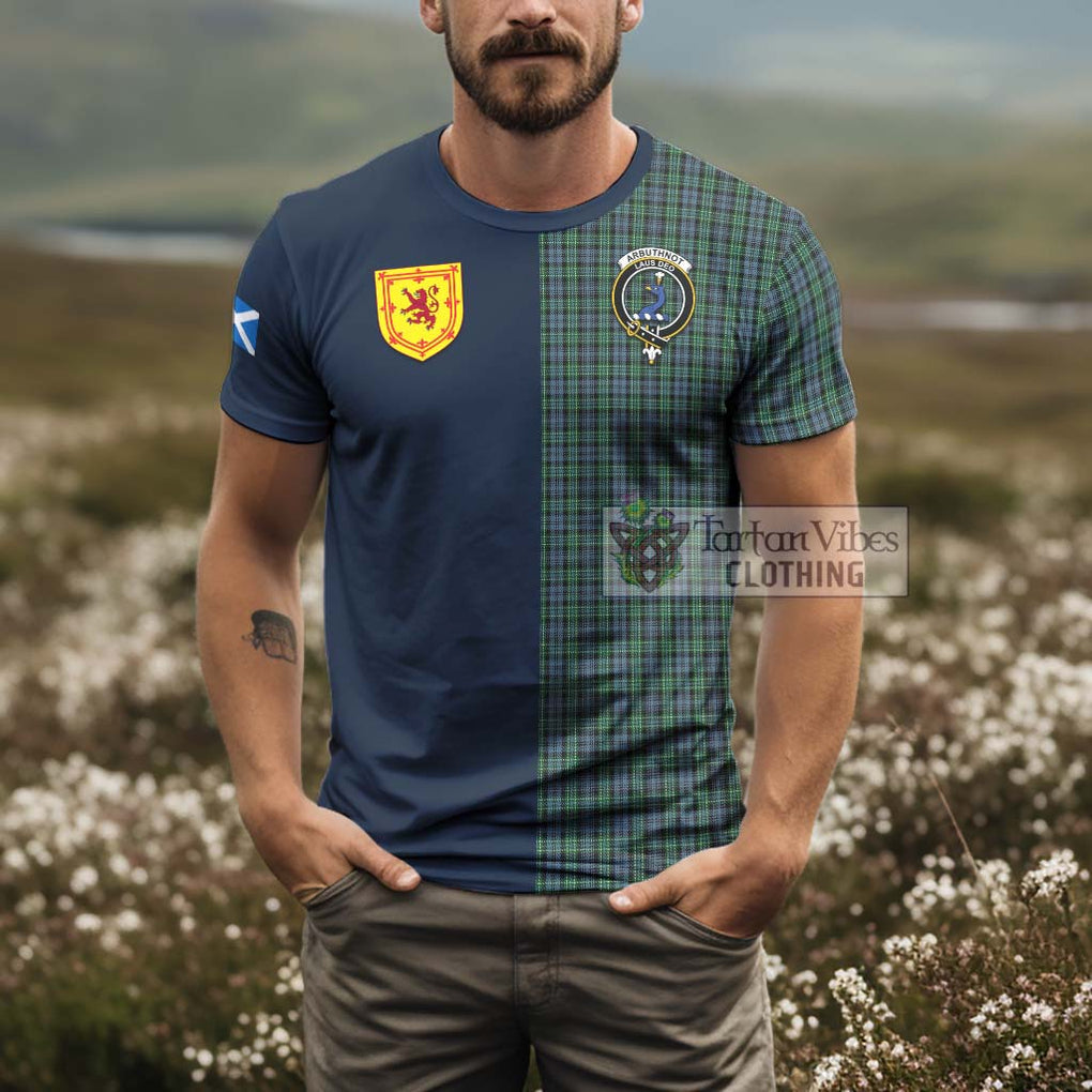 Tartan Vibes Clothing Arbuthnot Tartan T-Shirt Alba with Scottish Lion Royal Arm Half Style