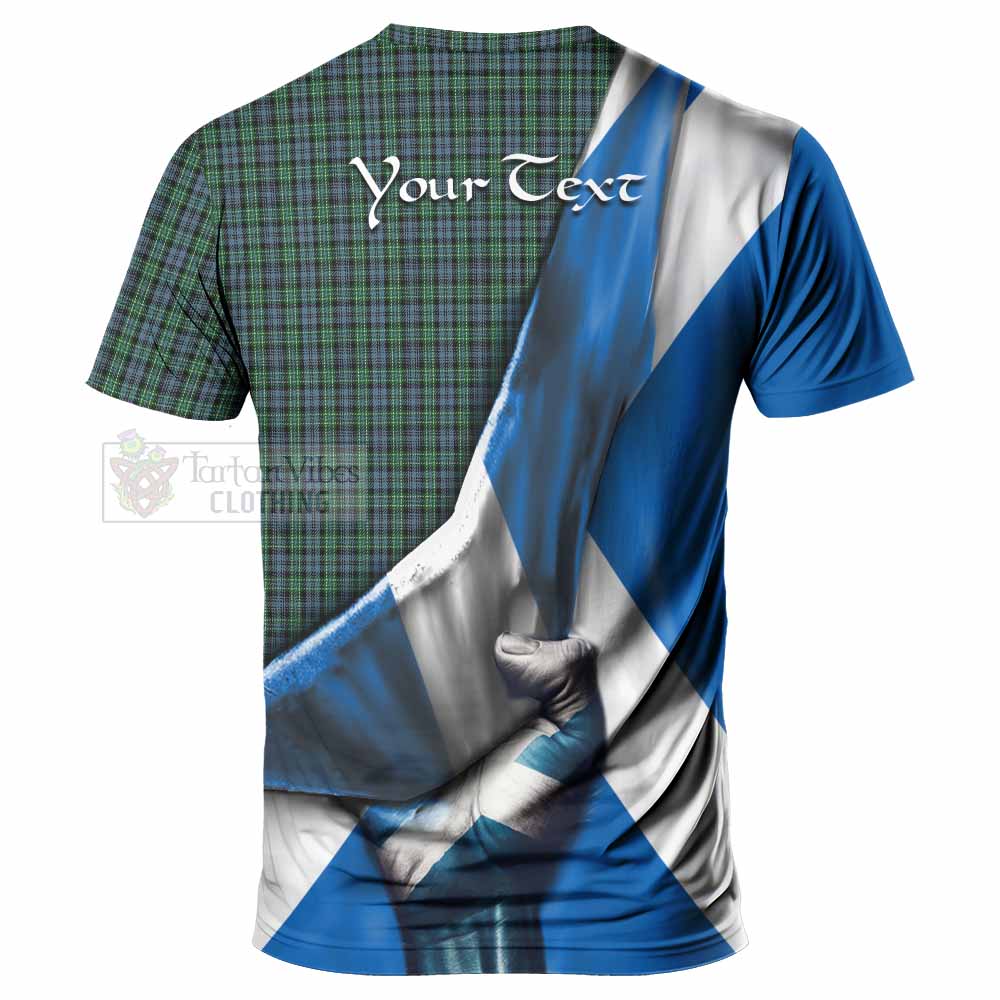 Tartan Vibes Clothing Arbuthnot Tartan T-Shirt with Family Crest Scotland Patriotic Style