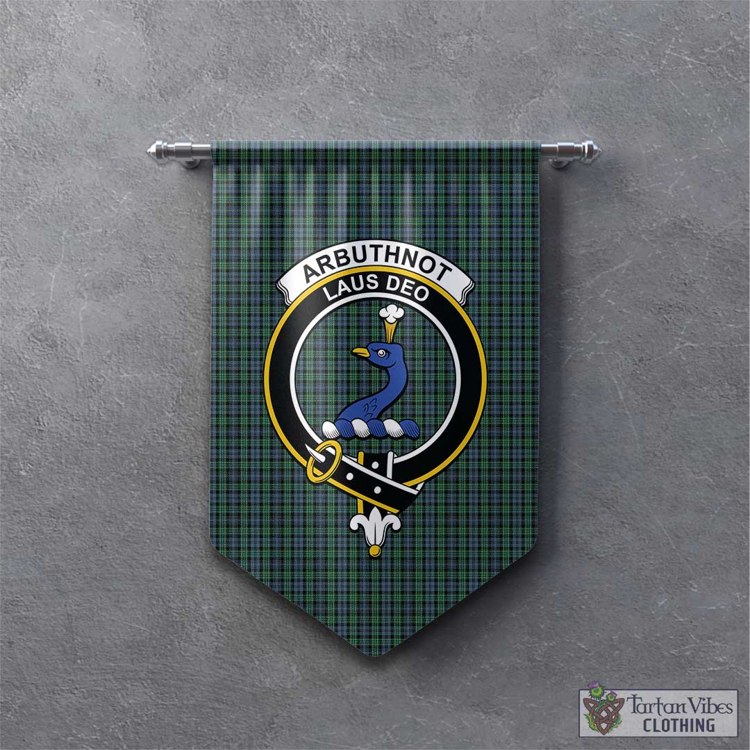 Arbuthnot Tartan Gonfalon, Tartan Banner with Family Crest - Tartan Vibes Clothing