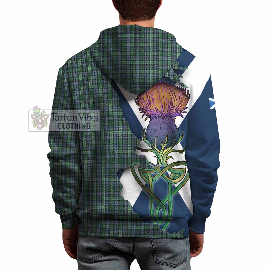 Tartan Vibes Clothing Arbuthnot Tartan Family Crest Hoodie Scottish Thistle Celtic Inspired