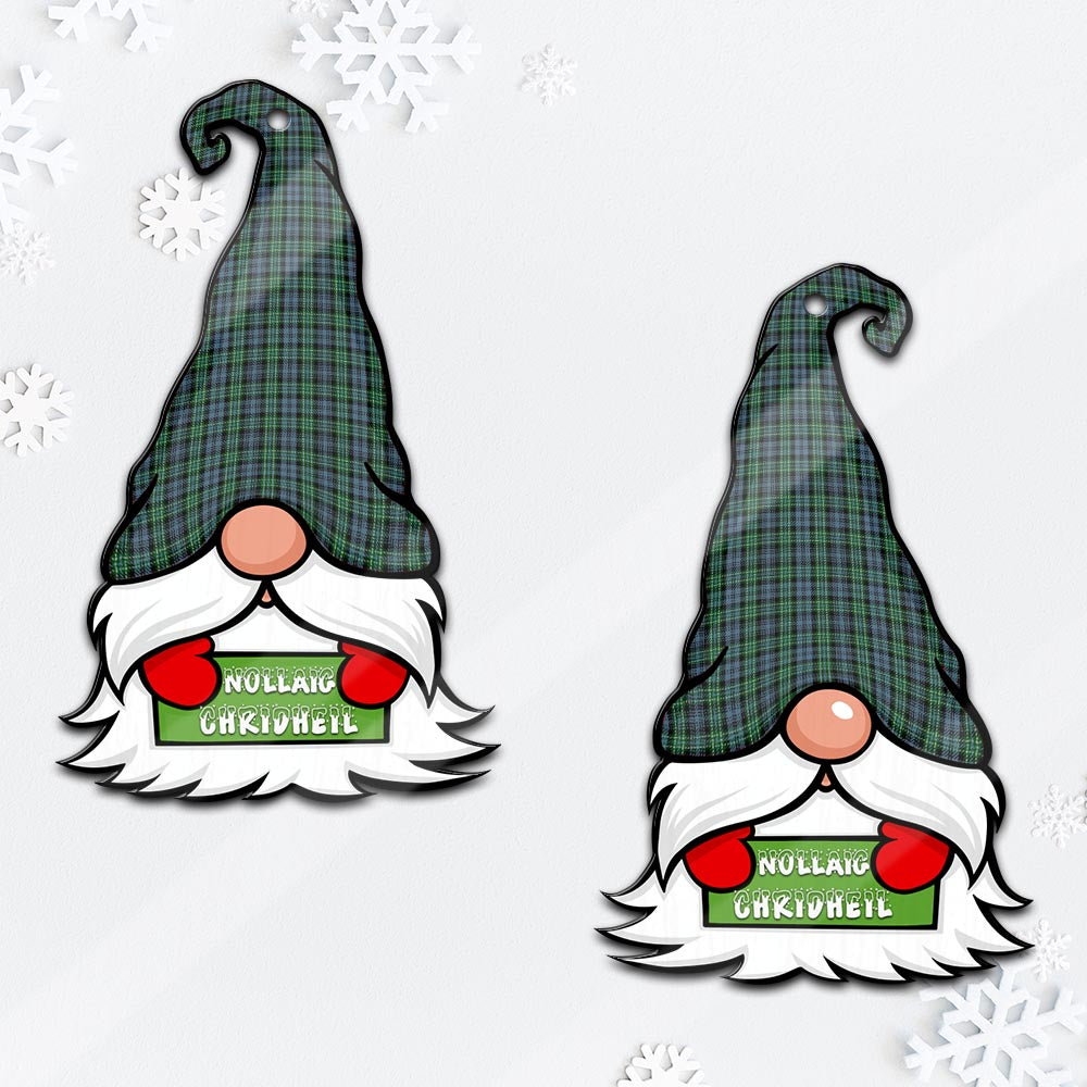 Arbuthnot Gnome Christmas Ornament with His Tartan Christmas Hat Mica Ornament - Tartanvibesclothing
