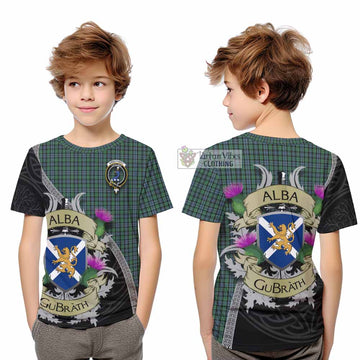 Tartan Vibes Clothing Arbuthnot Tartan Family Crest Kid T-Shirt Lion Rampant Royal Thistle Shield Celtic Inspired