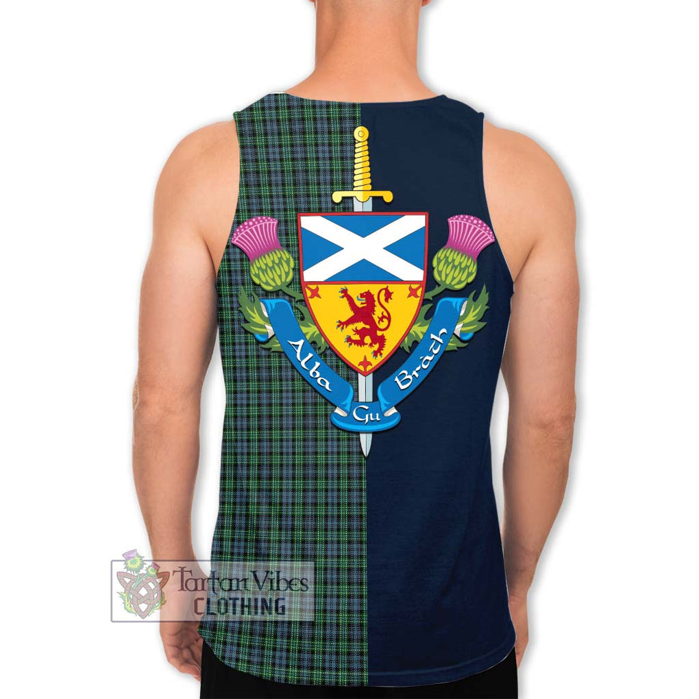 Tartan Vibes Clothing Arbuthnot Tartan Men's Tank Top with Scottish Lion Royal Arm Half Style