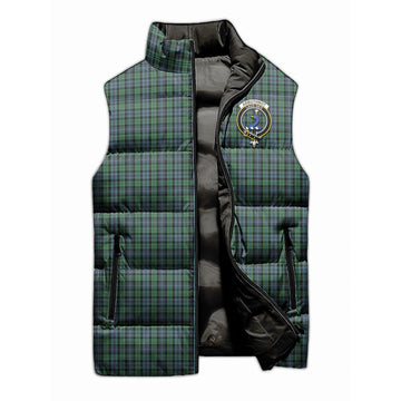 Arbuthnot Tartan Sleeveless Puffer Jacket with Family Crest - Tartan Vibes Clothing