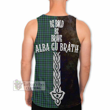 Tartan Vibes Clothing Arbuthnot Tartan Family Crest Men's Tank Top Alba Gu Brath Be Brave Lion Ancient Style