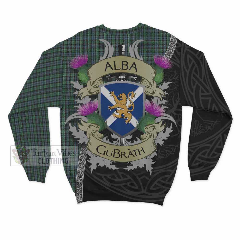 Tartan Vibes Clothing Arbuthnot Tartan Family Crest Sweatshirt Lion Rampant Royal Thistle Shield Celtic Inspired