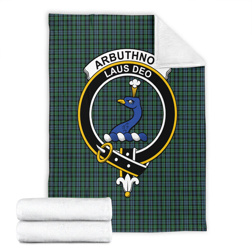 Arbuthnot Tartan Blanket with Family Crest - Tartan Vibes Clothing