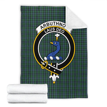 Arbuthnot Tartan Blanket with Family Crest