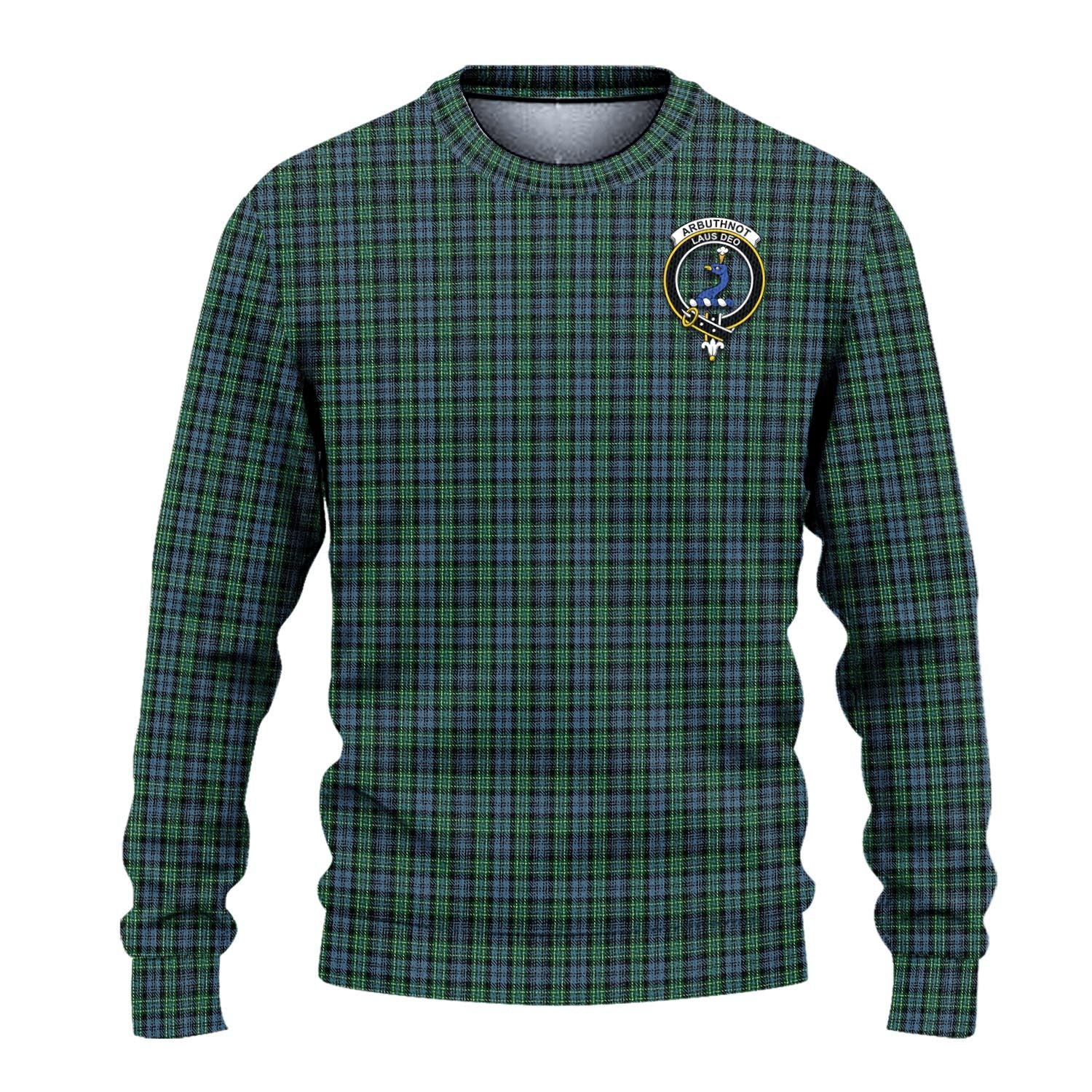 Arbuthnot Tartan Ugly Sweater with Family Crest - Tartan Vibes Clothing