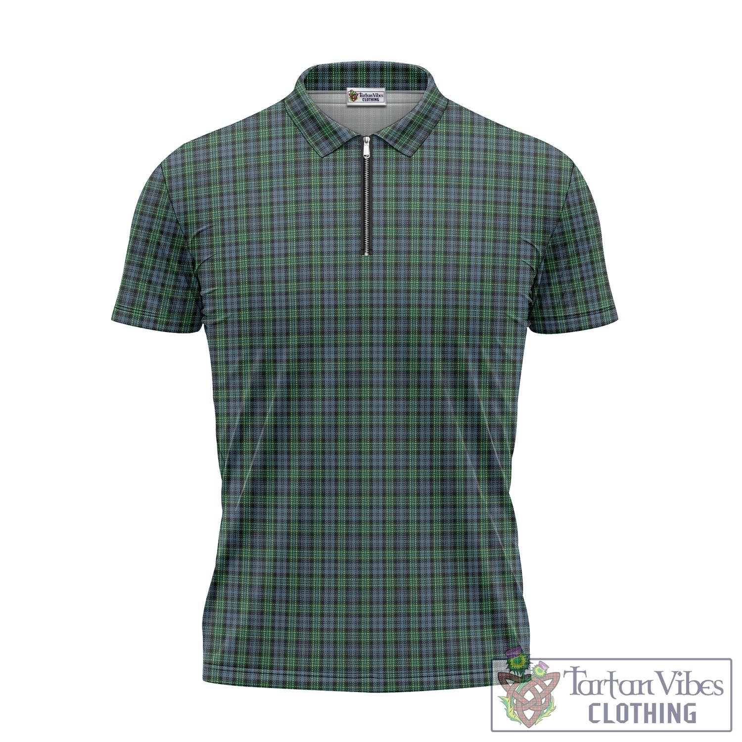 Tartan Vibes Clothing Arbuthnot Tartan Zipper Polo Shirt