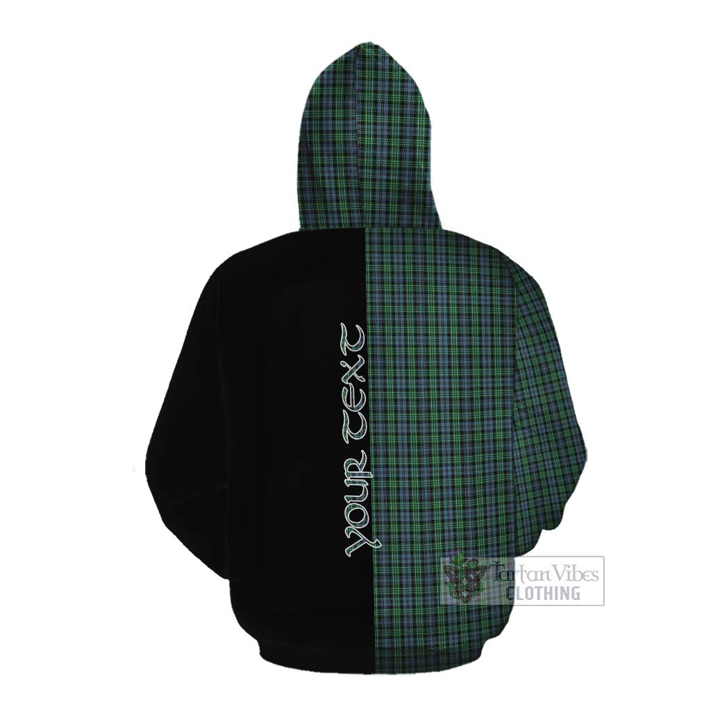 Tartan Vibes Clothing Arbuthnot Tartan Cotton Hoodie with Family Crest and Half Of Me Style