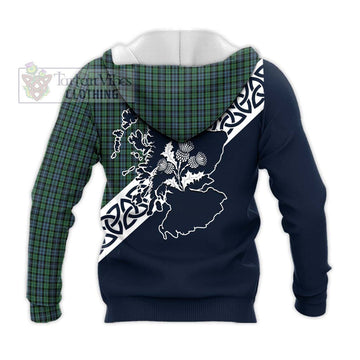 Tartan Vibes Clothing Arbuthnot Tartan Knitted Hoodie Featuring Thistle and Scotland Map
