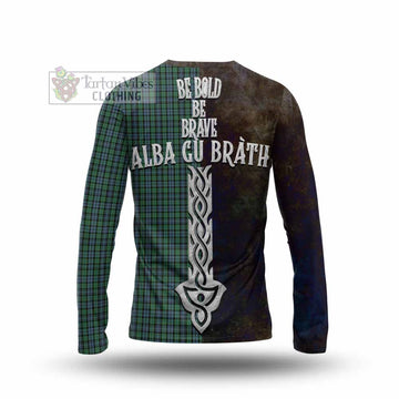 Tartan Vibes Clothing Arbuthnot Tartan Family Crest Long Sleeve T-Shirt Alba Gu Brath Be Brave Lion Ancient Style