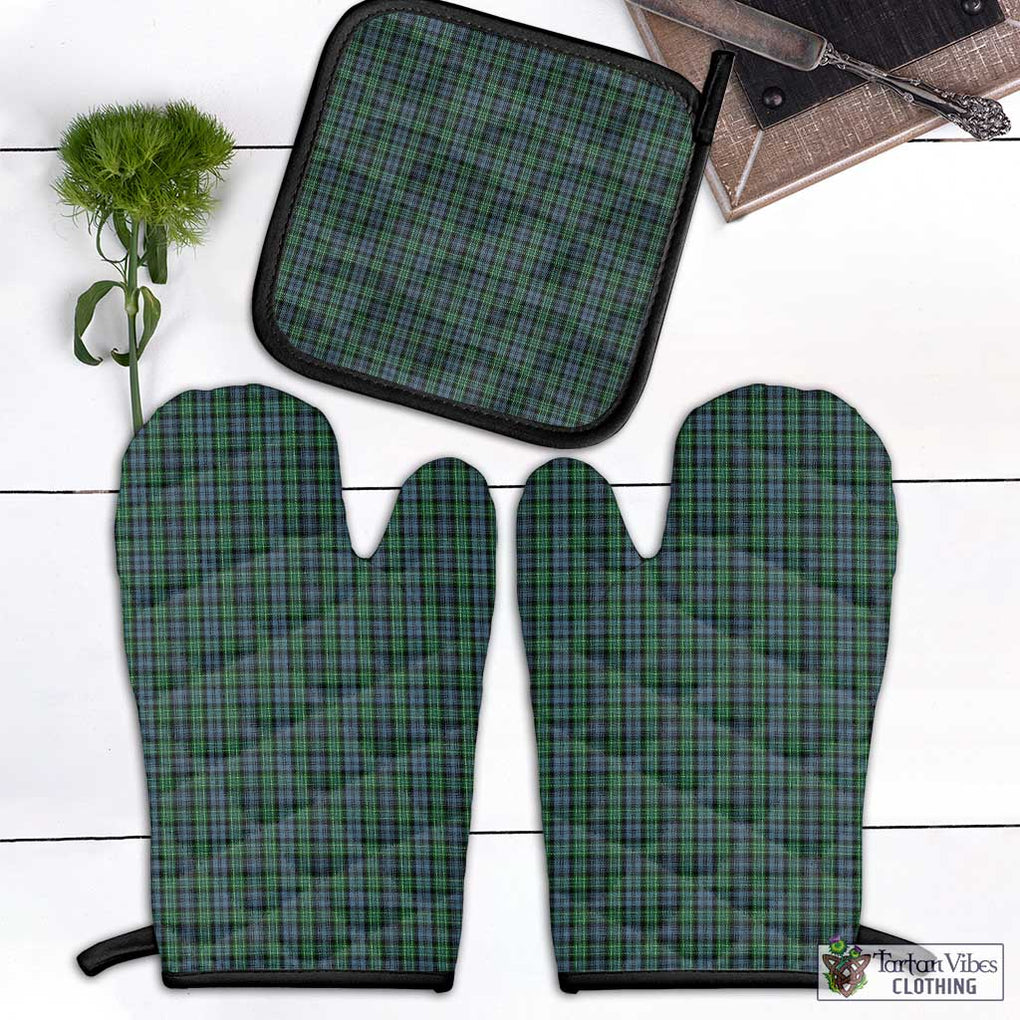 Arbuthnot Tartan Combo Oven Mitt & Pot-Holder Combo 1 Oven Mitt & 1 Pot-Holder Black - Tartan Vibes Clothing