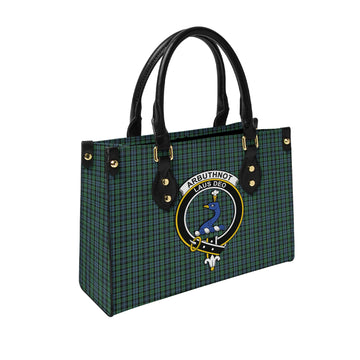 arbuthnot-tartan-leather-bag-with-family-crest