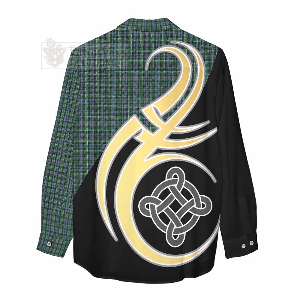 Tartan Vibes Clothing Arbuthnot Tartan Women's Casual Shirt with Family Crest and Celtic Symbol Style